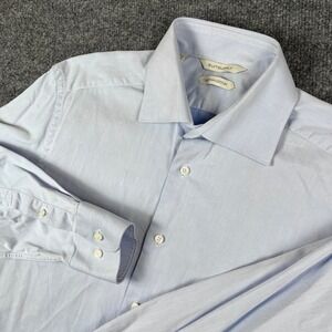 Suitsupply Shirt Mens 15.5 / 39 Light Blue Cotton Tessitura Monti